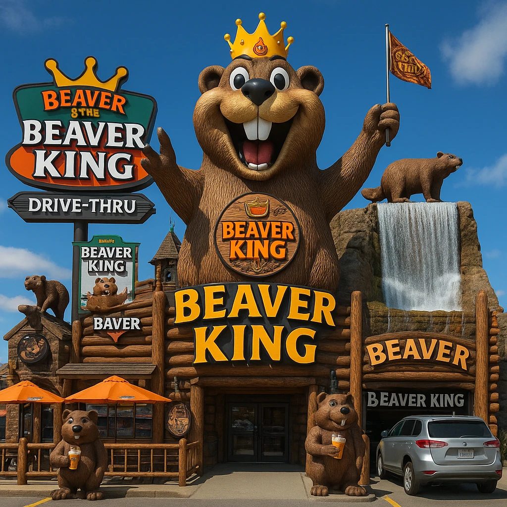 Concept art for Beaver King franchise restaurants